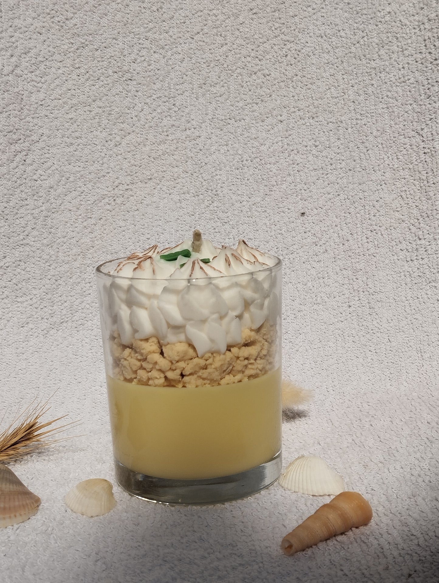 Bougie gourmande tarte citron meringuée